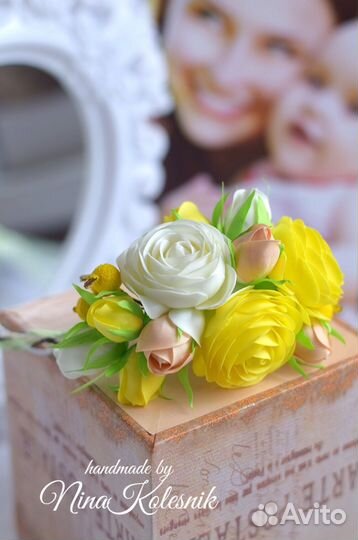 Ободок с цветами