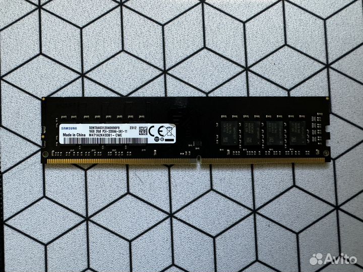 Оперативная память Samsung ddr4 16gb