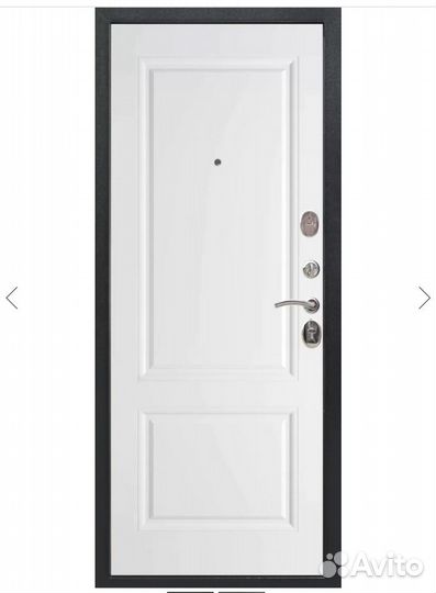 Дверь. Гарда. Серебро эмаль белая