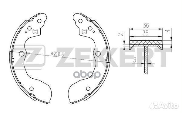 Колодки торм. бараб. задн. Fiat Sedici 06- Suz