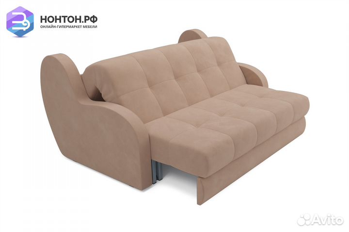 Диван аккордеон Барон велюр бежевый