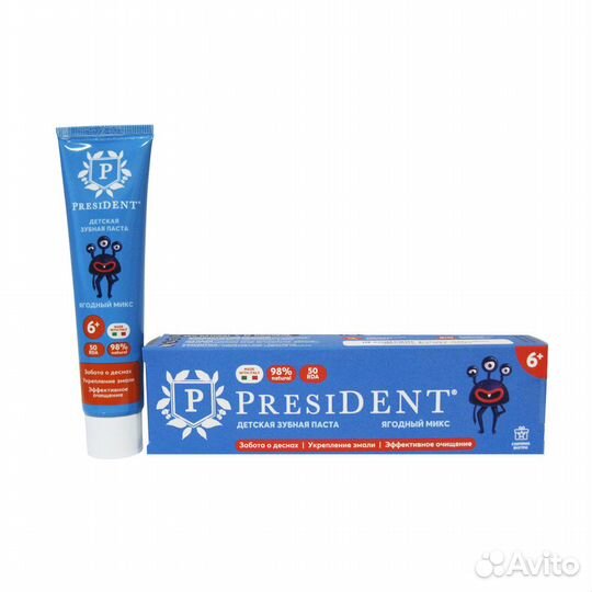 President Зубная паста детская 50 мл Junior от 6 л