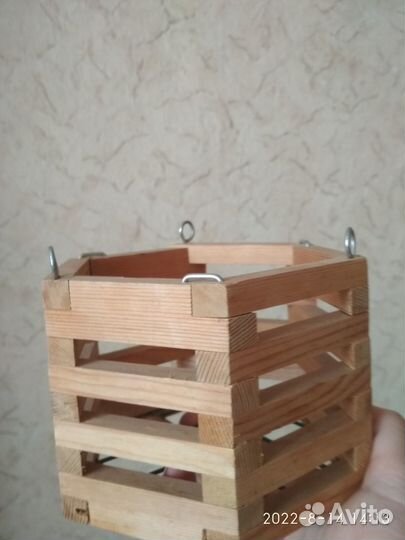 Деревянное кашпо для орхидей