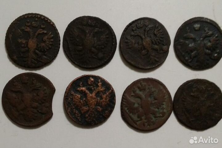 Монета Полушка 1730-50 гг