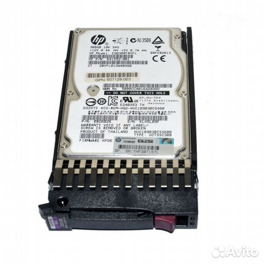 Жесткий диск HP 300Gb EG0300fbvfl SAS 2.5 10K