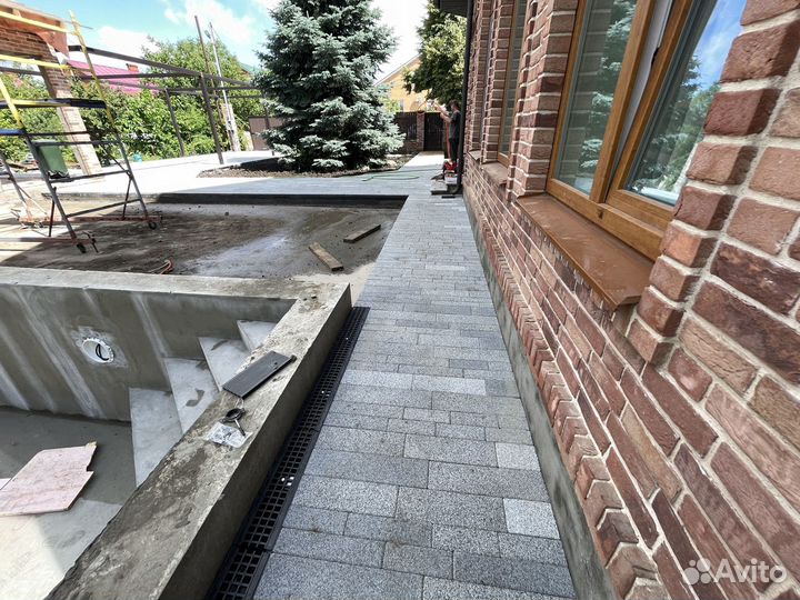 Тротуарная плитка гранитная поверхность от произво