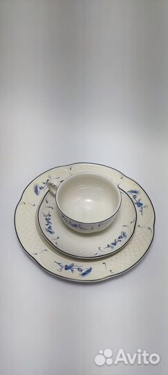 Чайное трио VAL blue от Villeroy & Boch фарфор Д37