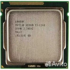 Xeon E3 1240, 8 x 3.7GHZ, аналог i7 2600, 1155