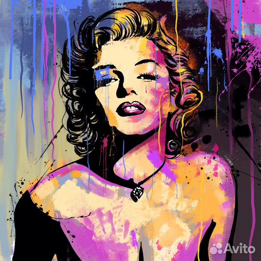 Интерьерная картина на холсте в стиле поп арт