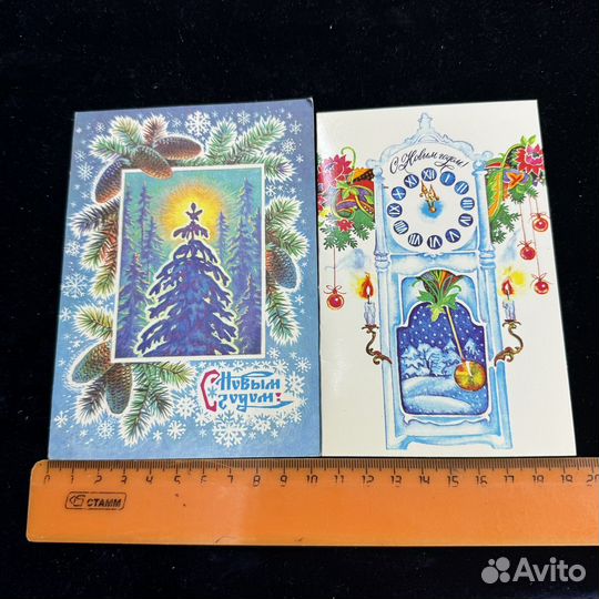 Открытки 66 шт комплект набор новый год дед мороз