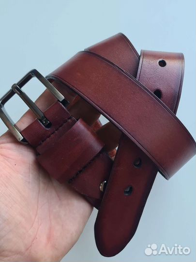 Мужской кожаный ремень.Ручная работа