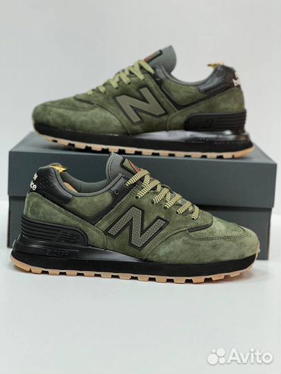 Кроссовки мужеский new balance 574 в зелёном