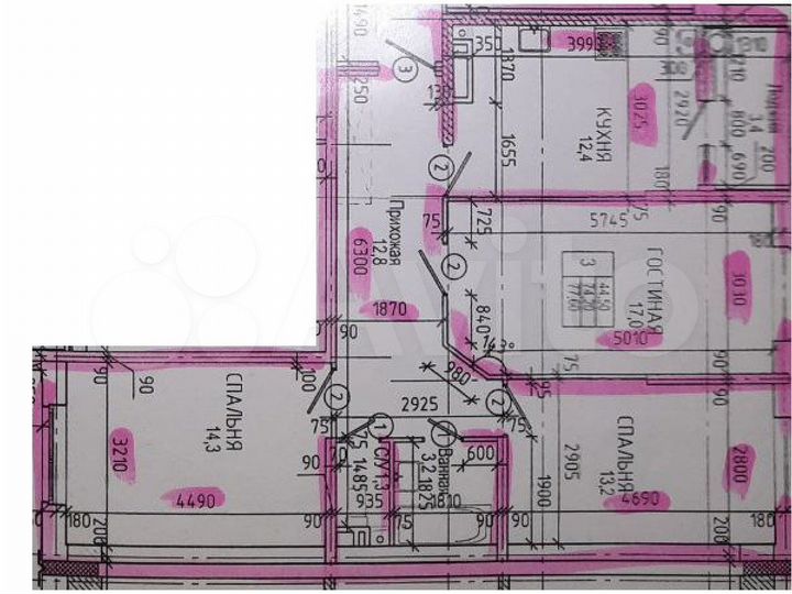 3-к. квартира, 78 м², 8/16 эт.