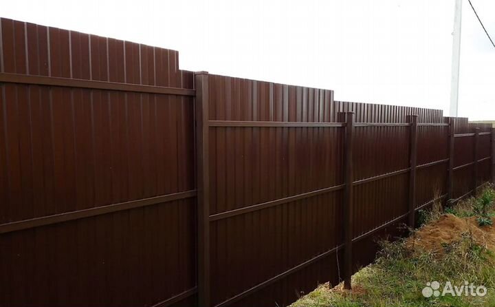 Забор из профлиста цена за метр быстро
