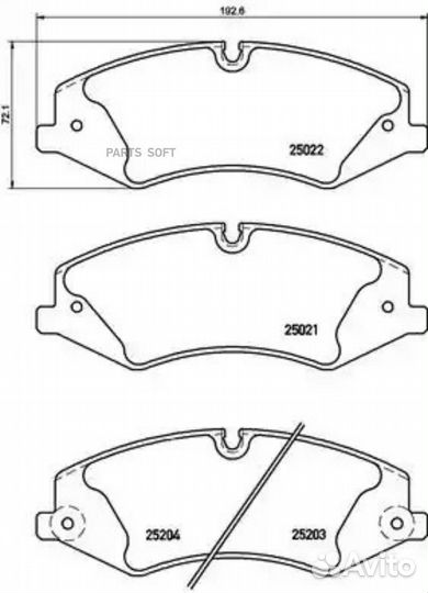 Brembo P44022 Колодки тормозные передние к-кт