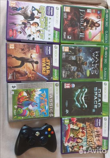 Игровая приставка Xbox 360 с играми