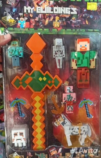 Набор фигурок Майнкрафт на блистере