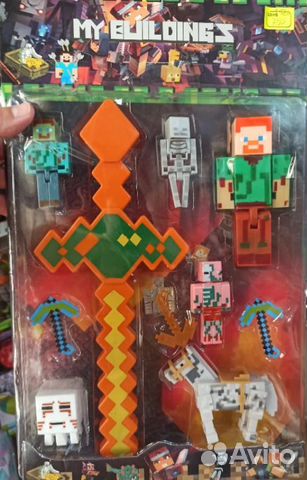 Набор фигурок Майнкрафт на блистере