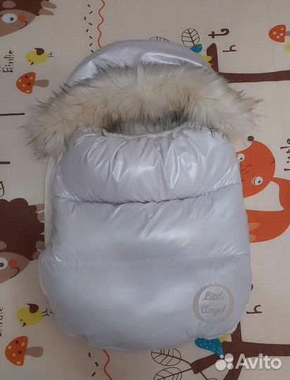 Зимний меховой конверт на выписку