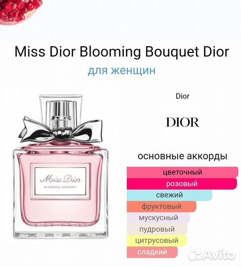 Духи, парфюм Miss Dior Blooming Bouquet