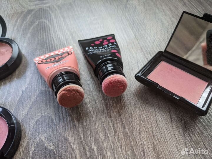 MAC, NYX румяна, тени, помады, карандаши
