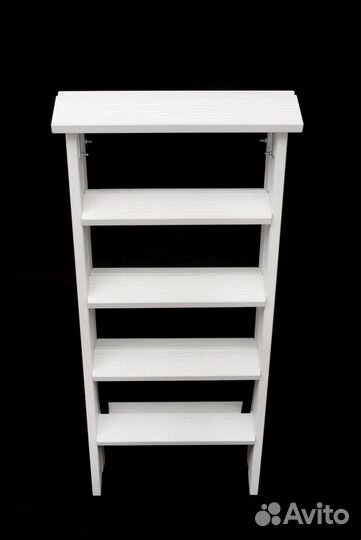 Стремянка деревянная 5 ступеней марк Белая