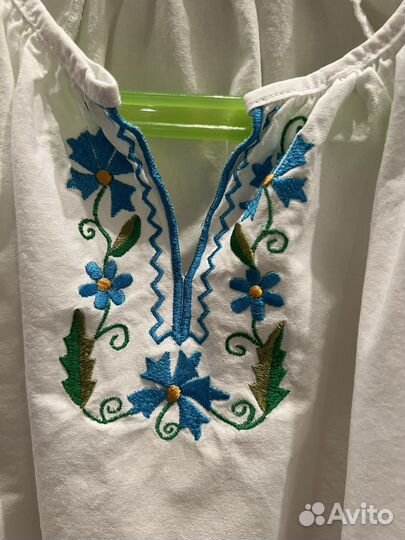 Блузка вышитая детская для девочки 140 см