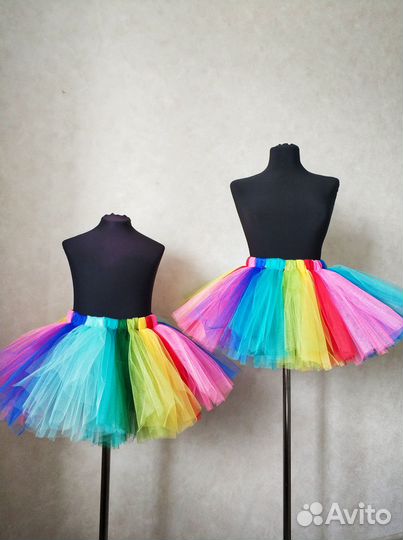 Пышная юбка туту для костюма единорога, конфетки