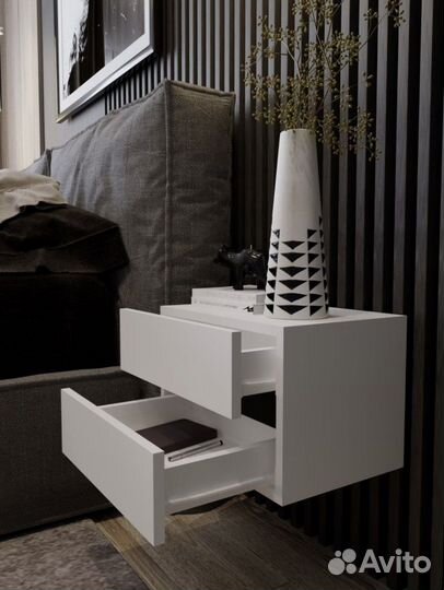 Прикроватная подвесная, напольная тумба новая