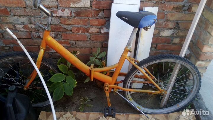 Велосипед Stels фиолетовый (небрежно перекрашен)