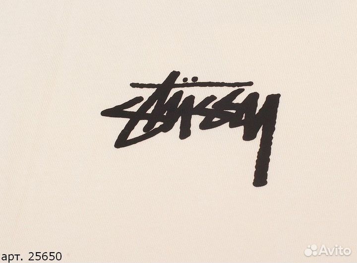 Футболка Stussy violet dice Бежевая