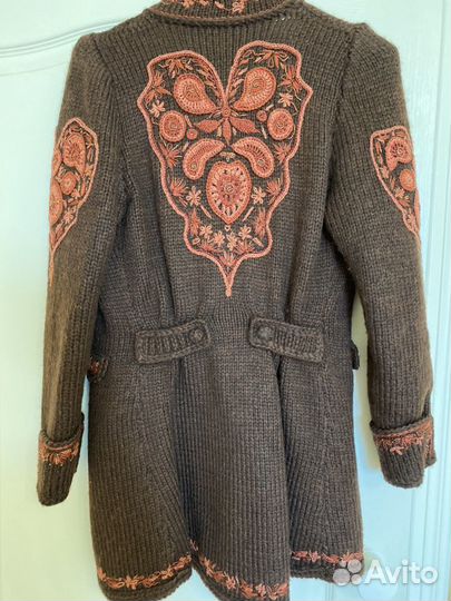Куртка - кафтан вязанная