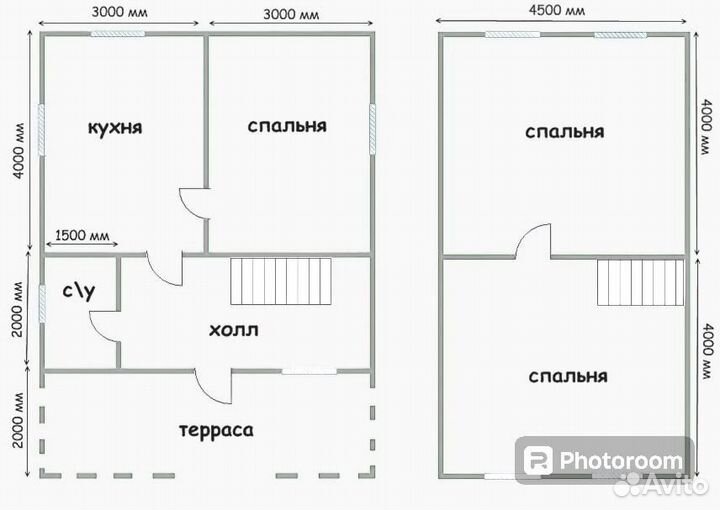 Каркасный садовые дом 8х6м с мансардой и террасой