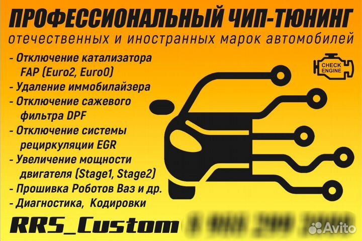 Прошивка Чип Тюнинг Euro2 Stage1 immo EGR DPF OFF
