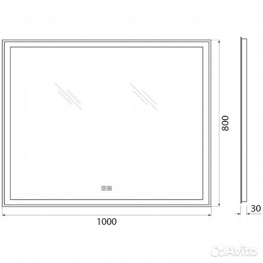 Зеркало BelBagno spc-grt-1000-800-led-tch-warm Хр