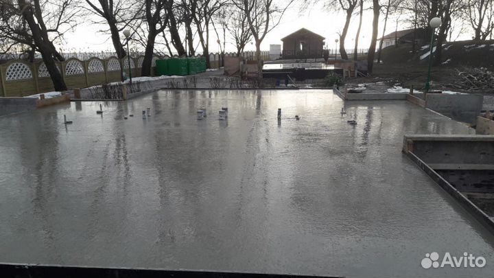 Монолитные работы, фундаменты