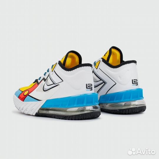 Кроссовки Nike Lebron 18 Low White Blue