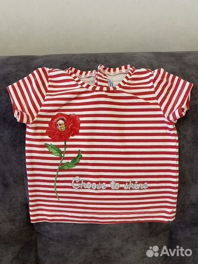 Комплект для девочки футболка 2 шт. + юбка 74