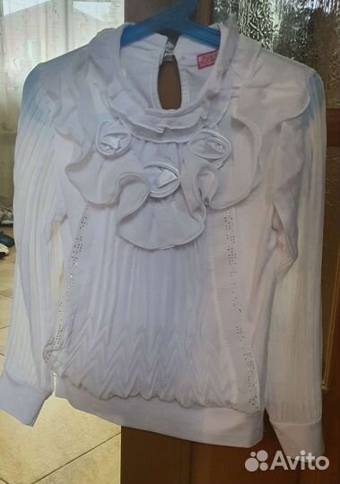 Блузка школьная для девочки 122-146