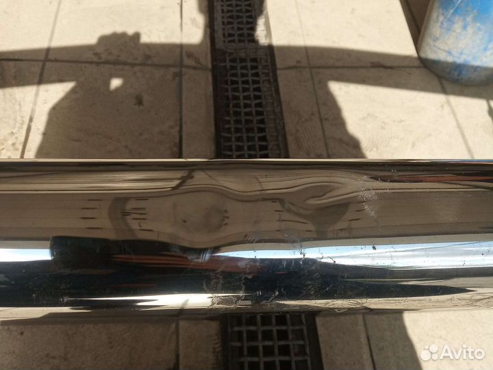 Дуга юбка задняя хром Ленд Крузер 200