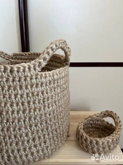 Корзина из джута