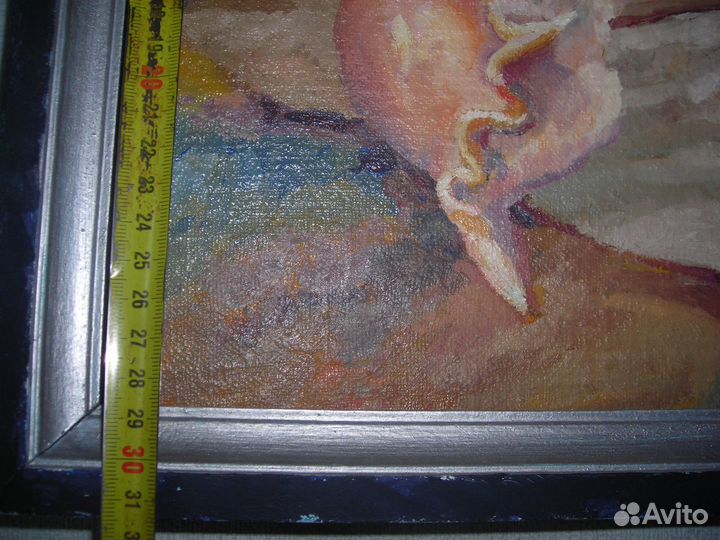 Картина маслом 30х 50 горы и натюрморт