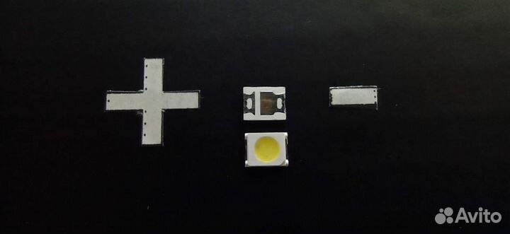 Светодиод 3V (1210,3528,2835) холодный белый для п
