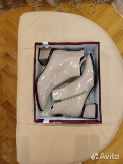 Ботильоны бежевые натуральная кожа 38 размер