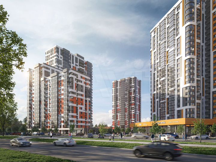 2-к. квартира, 63,6 м², 17/25 эт.