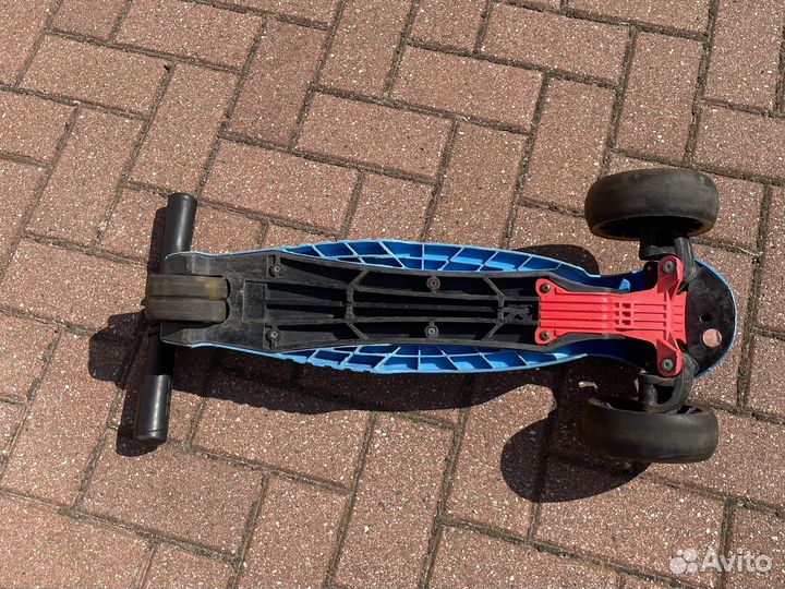 Самокат трехколесный светящийся tech team zigzag