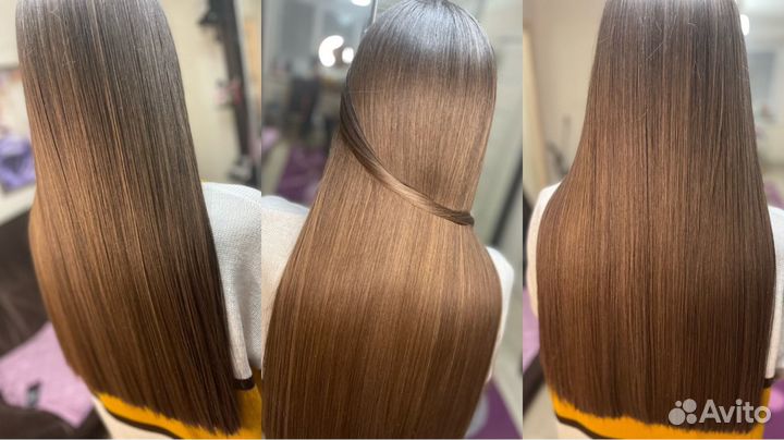 Кератиновое выпрямление волос