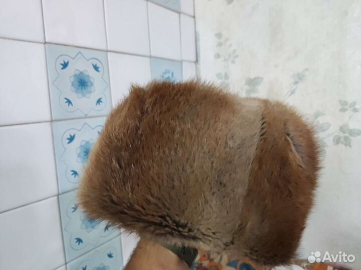 Мужская шапка норковая и нутрия