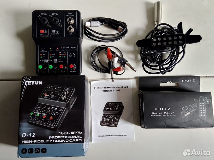 Комплект для звукозаписи с usb картой Teyun Q-12
