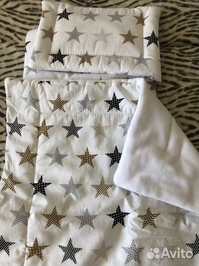 Комплект в коляску подушка матрас одеяло